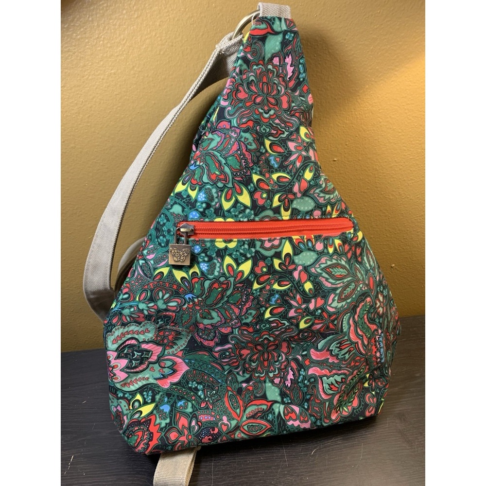 Black Butterfly Brand Floral Multicolor Lightweight Backpack Purse